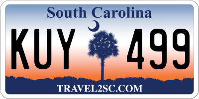 SC license plate KUY499