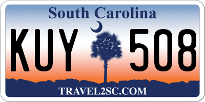 SC license plate KUY508