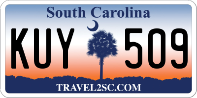 SC license plate KUY509