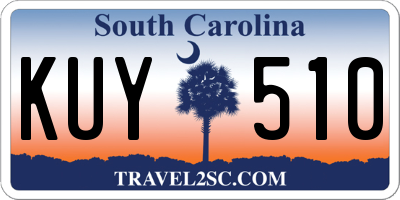 SC license plate KUY510