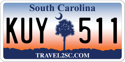 SC license plate KUY511