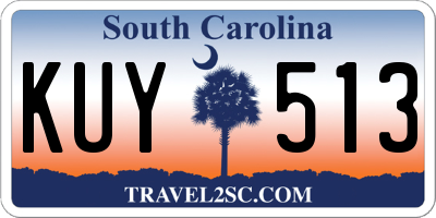 SC license plate KUY513