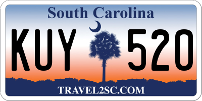 SC license plate KUY520