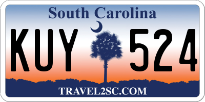 SC license plate KUY524