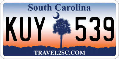 SC license plate KUY539