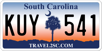 SC license plate KUY541