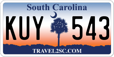 SC license plate KUY543