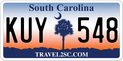 SC license plate KUY548