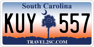 SC license plate KUY557
