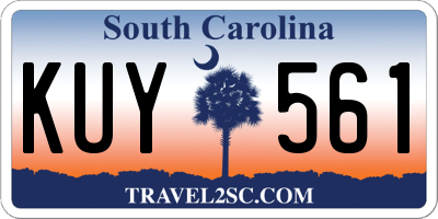 SC license plate KUY561