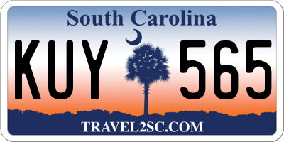 SC license plate KUY565