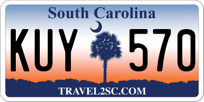 SC license plate KUY570