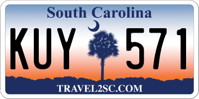SC license plate KUY571