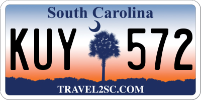 SC license plate KUY572