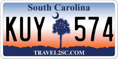 SC license plate KUY574