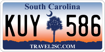 SC license plate KUY586