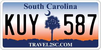 SC license plate KUY587