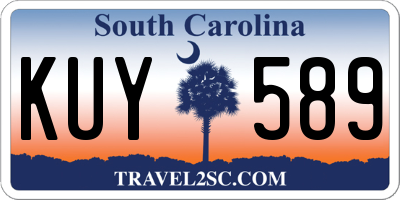 SC license plate KUY589