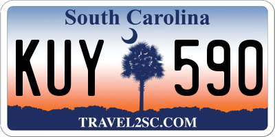 SC license plate KUY590