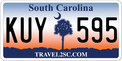 SC license plate KUY595