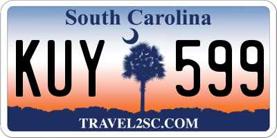 SC license plate KUY599