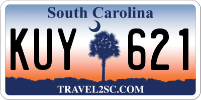 SC license plate KUY621