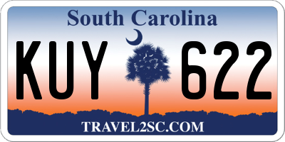 SC license plate KUY622