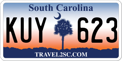SC license plate KUY623