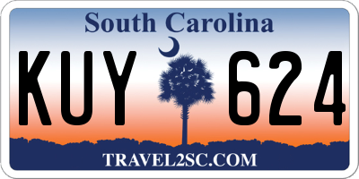 SC license plate KUY624