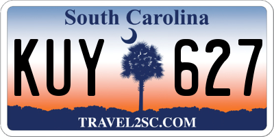 SC license plate KUY627