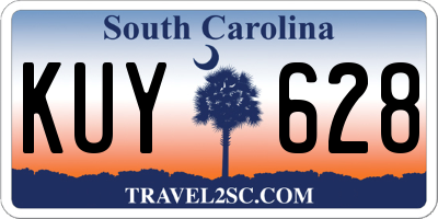 SC license plate KUY628