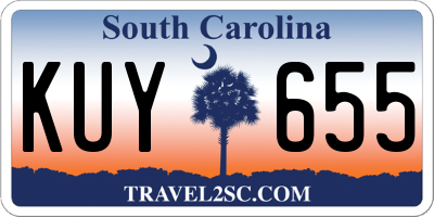 SC license plate KUY655
