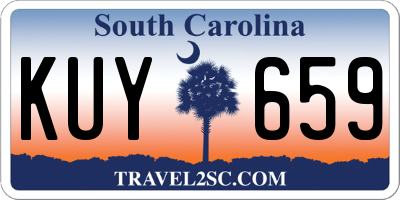 SC license plate KUY659