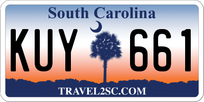 SC license plate KUY661