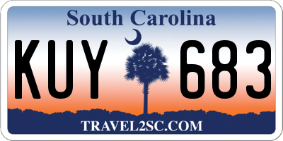 SC license plate KUY683
