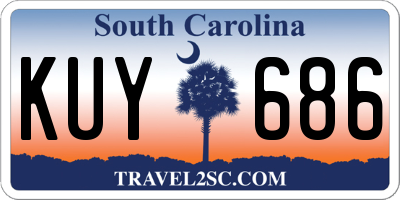 SC license plate KUY686