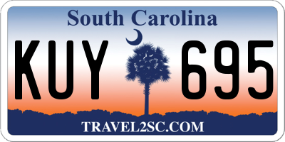 SC license plate KUY695