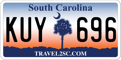 SC license plate KUY696