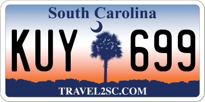 SC license plate KUY699