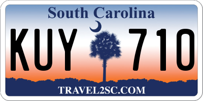 SC license plate KUY710