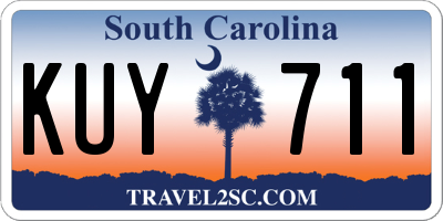 SC license plate KUY711