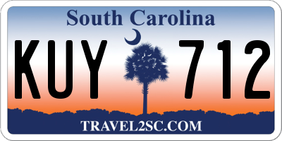 SC license plate KUY712