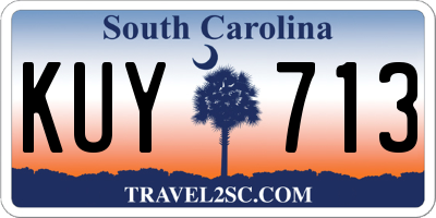SC license plate KUY713
