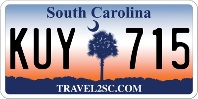 SC license plate KUY715