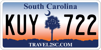 SC license plate KUY722