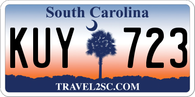 SC license plate KUY723