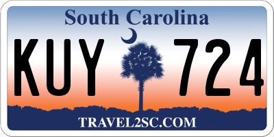 SC license plate KUY724