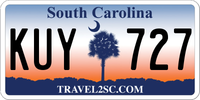 SC license plate KUY727