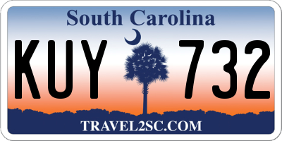 SC license plate KUY732
