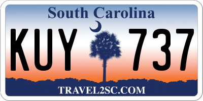 SC license plate KUY737